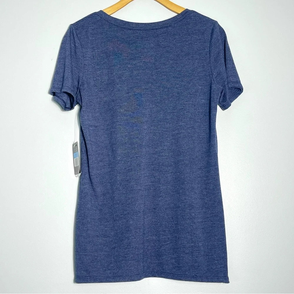 NWT NIKE "The New Tee" Women Heather Navy Blue Illini T-Shirt V-Neck Size Medium - Picture 2 of 9